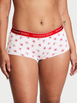Victoria's Secret - Cotton Logo Cotton Boyshort Panty - White