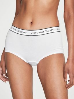 Victoria's Secret - Logo Cotton Boyshort Panty - White