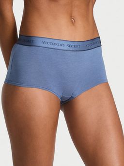 Victoria's Secret - Cotton Logo Cotton Boyshort Panty - Blue