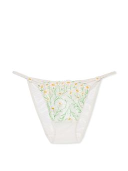 Victoria's Secret - Dream Angels Daisy Chain Embroidery String Bikini Panty - White (M)