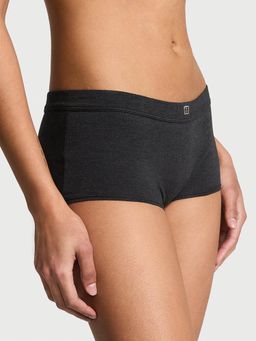 Victoria's Secret - Cotton Logo Cotton Boyshort Panty - Black