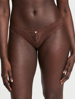 Victoria's Secret - Dream Angels Lace-Trim Bikini Panty - Brown