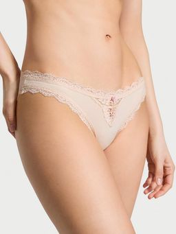 Victoria's Secret - Dream Angels Lace-Trim Bikini Panty - Beige