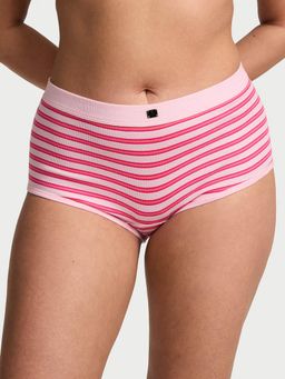 Victoria's Secret - Cotton Rib Logo Hardware Boyshort Panty - Pink