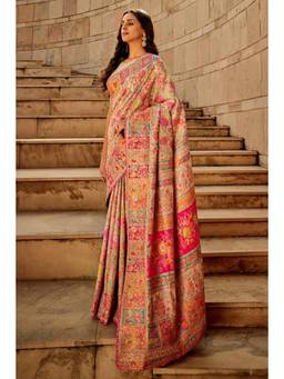 Mirraw - Multi-Color Intricate Floral Printed Saree