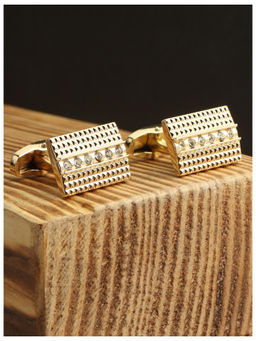 Alvaro Castagnino - Gold Coloured with Stone Cufflink for Men