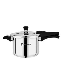 Bergner - Pura Stainless Steel Pressure Cooker With Outer Lid- 2 Liters- Induction Base- Silver