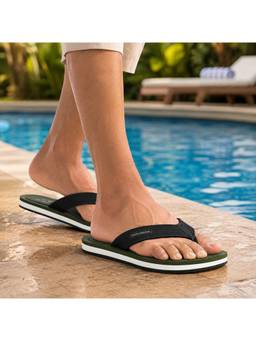 SOLETHREADS - Ember Men Green Flipflops