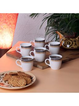 CDI - Blue White Texture Tea Cups Set of 6