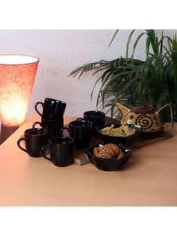 CDI - Black Glossy Mugs With Bowl