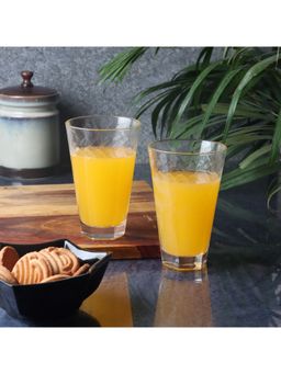 Ceradeco - Cerdaeco Zig Zag Shaped Water Jucie Glass Set of 6