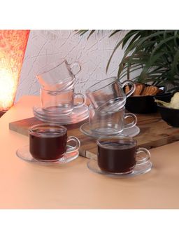 Ceradeco - Transparent Tea Coffee Set Cup Saucer Set
