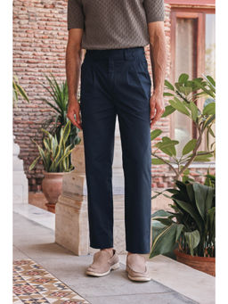 PRIMAL GRAY - Men Solid Navy Blue Gurkha Pant