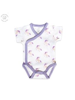 Masilo - 95% Organic Cotton,5% Elastane Short Sleeve Kimono Bodysuit,Pack of 1-Unicorn (0-3 Months)