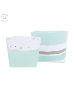 Masilo - 100% Organic Cotton Foldable Fabric Baskets Signature giftbasket Pack of2-Star