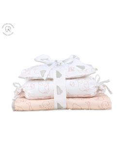 Masilo - Organic Cotton Bedding Set,Gift Set, Adorable characters Pack of 4-Be by Baby