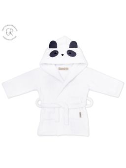 Masilo - Hooded Baby Robe with Belt - Panda