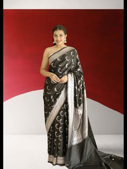 Uttaraa - Womens Silk Woven Red Saree with Unstitched Blouse