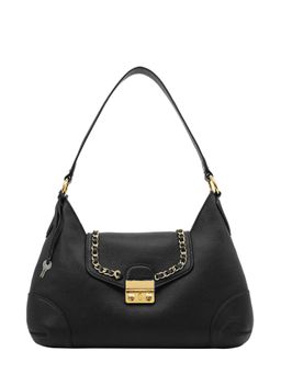 Eske - Liza Leather Shoulder Bag, Black Cosmos