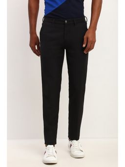 Allen Solly - Men Black Slim Fit Solid Casual Trouser