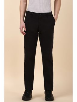Allen Solly - Men Black Regular Fit Solid Casual Trouser