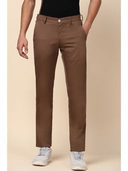 Allen Solly - Men Brown Slim Fit Solid Casual Trouser