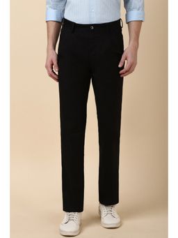 Allen Solly - Men Black Regular Fit Solid Casual Trouser