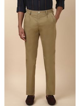 Allen Solly - Men Khaki Regular Fit Solid Casual Trouser