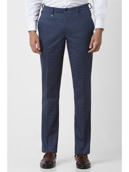Van Heusen - Men Navy Blue Print Skinny Trouser