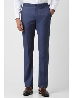 Van Heusen - Men Navy Blue Print Skinny Fit Trouser