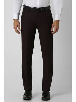 Van Heusen - Men Brown Solid Slim Fit Trouser