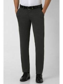 Van Heusen - Men Grey Solid Ultra Slim Fit Trouser
