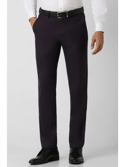 Van Heusen - Men Purple Solid Slim Trouser