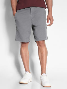 American Eagle - Men Grey Flex 9 Inches Lived-In Khaki Shorts