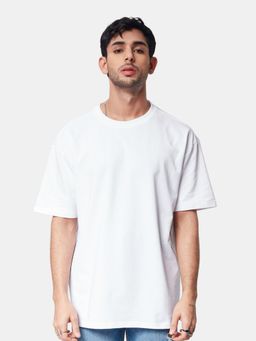 The Souled Store - Solids White Oversized T-Shirts for Men