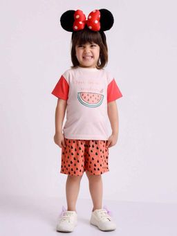 Mama & Peaches - One In A Melon Half Sleeves T-Shirt and Shorts