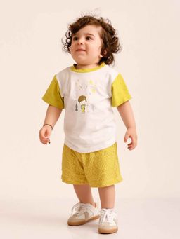 Mama & Peaches - Sweet Little Boy Half Sleeves T-Shirt and Shorts