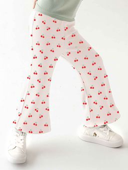 Nautinati - Girls Cotton All-Over Cherry Print Leggings