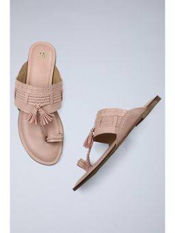 W - Textured Pink One Toe Flats