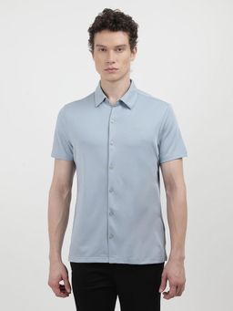 Calvin Klein - Men Blue Regular Fit Solid Shirt