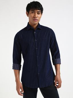 Calvin Klein - Men Blue Slim Fit Stripes Shirt