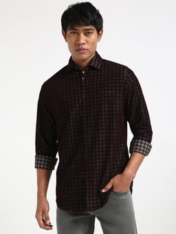 Calvin Klein - Men Brown Slim Fit Checks Shirt