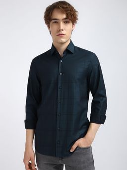 Calvin Klein - Men Blue Regular Fit Checks Shirt