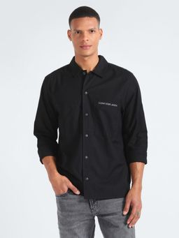Calvin Klein - Men Black Relaxed Fit Solid Shirt