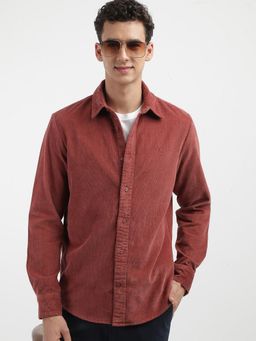 Calvin Klein - Men Maroon Regular Fit Solid Shirt