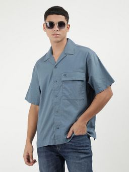 Calvin Klein - Men Blue Relaxed Fit Solid Shirt