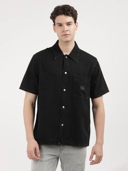 Calvin Klein - Men Black Relaxed Fit Solid Shirt
