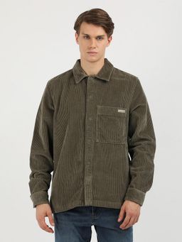 Calvin Klein - Men Olive Relaxed Fit Solid Shirt