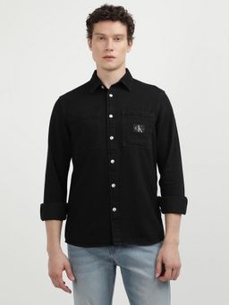 Calvin Klein - Men Black Regular Fit Solid Shirt