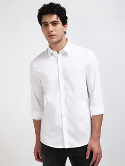 Calvin Klein - Men White Slim Fit Solid Shirt